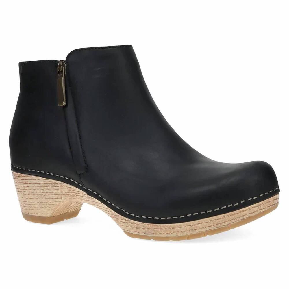 NEW DANSKO women's lizanne oiled leather boots in black